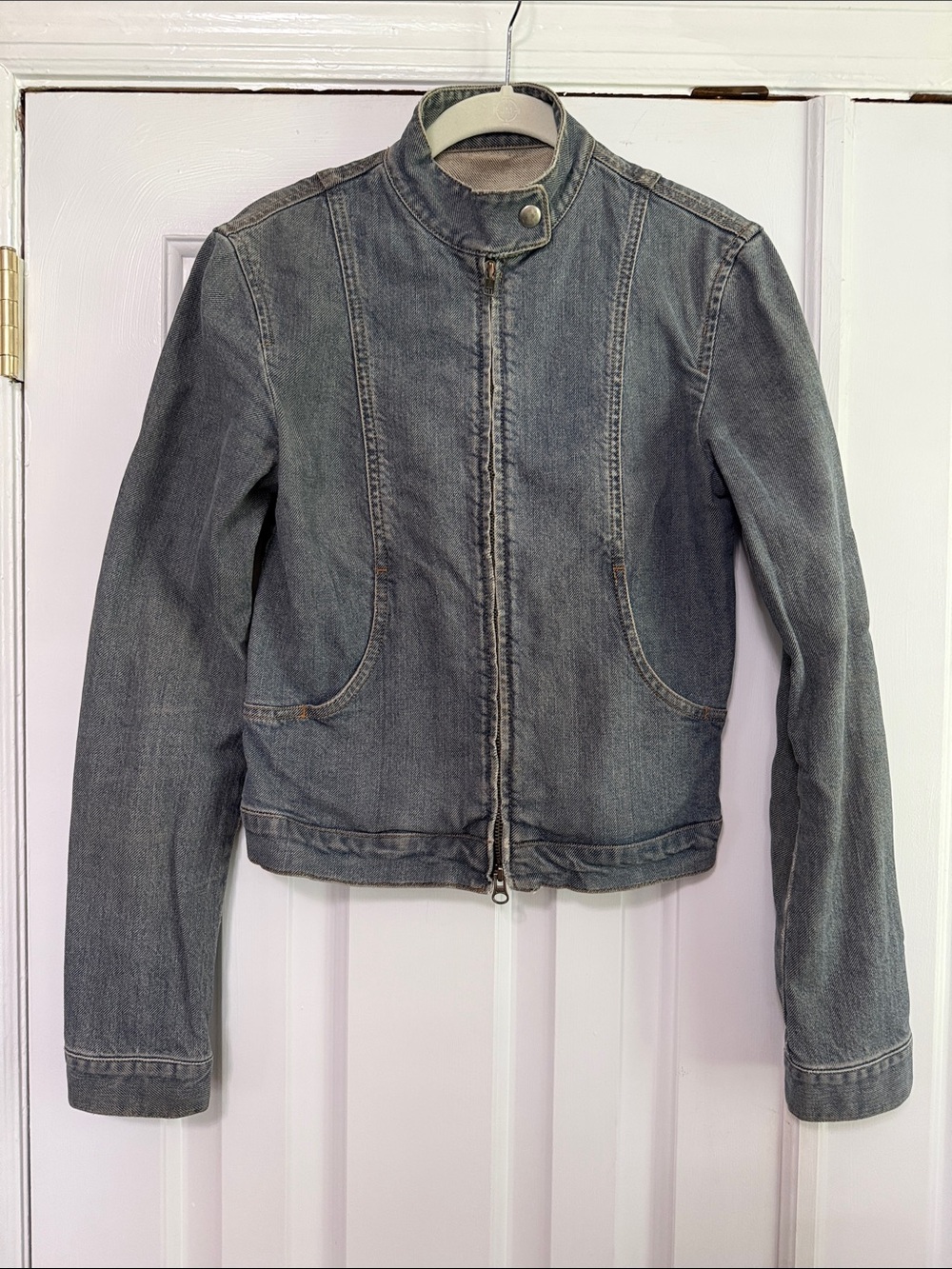 Theory Women's Denim Moto-Style Jacket